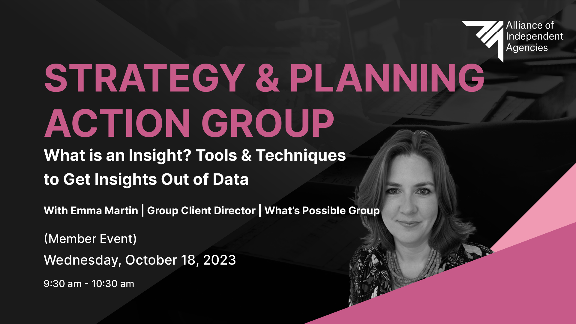 STRATEGY & PLANNING ACTION GROUP - Developing Insights (Member Event ...