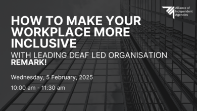 Rare Opportunity to learn from Leading Deaf Led Organisation Remark! on how to make your workplace more inclusive – 5th February