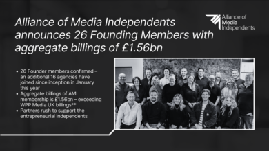 Alliance of Media Independents announces 26 Founding Members with aggregate billings of £1.56bn