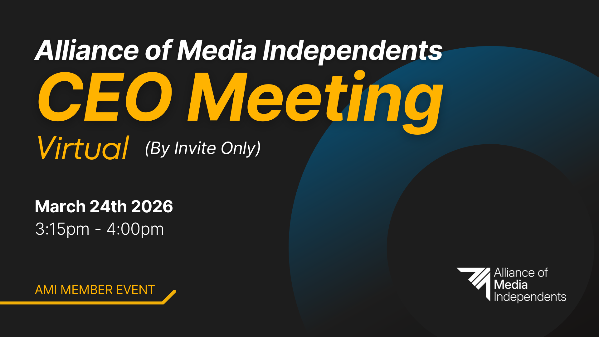 Exclusive AMI CEO Meeting - Alliance of Independent Agencies