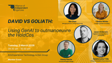 AI & Experience Technology Action Group: David vs Goliath: Using GenAI to Outmanoeuvre the HoldCos – 3rd March 2026